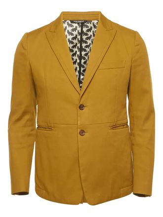 Dolce & Gabbana Gevoerde blazer met kattenprint - Geel