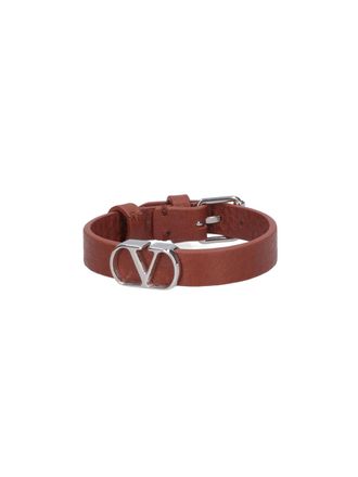 Valentino Garavani Mens Bijoux Brown Calf Leather