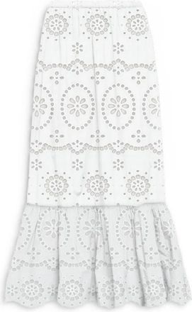 MC2 Saint Barth Midi Rok - Dames - Midirokken - Wit - M - Katoen - Rokken