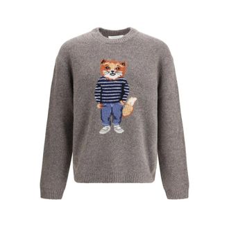 Maison Kitsun&eacute; Hombre, Jerseys, Gris, Talla: S