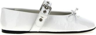 Miu Miu White Leather Ballet Flats