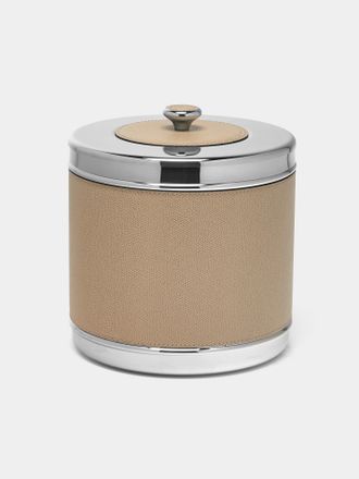 Giobagnara Ocean Leather and Steel Ice Bucket
