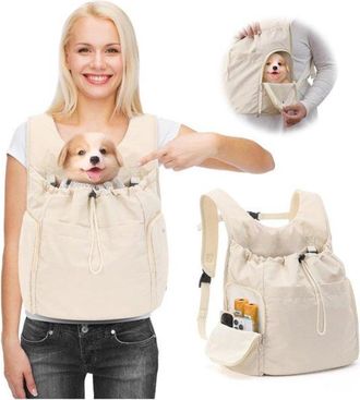OEM Correa De Sujeci&oacute;n, Bolso Peque&ntilde;o Para Mascotas, Suave Y Transpirable, Manos Libres, Delantal Para Hombro/pecho, Gatos, Hurones Y Conejos (gris)