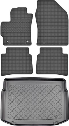 OEM Toyota Corolla Xii E210 Hatchback Desde Febrero De 2019. Juego: Alfombrillas De Goma Para Coche + Alfombrilla Para Maletero