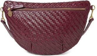 Clare Vivier Grande Woven Leather Belt Bag in Cassis at Nordstrom