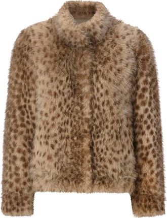 Rich & Royal Giacca in ecopelliccia marmorizzata - - Jackets - Donna - Beige - S