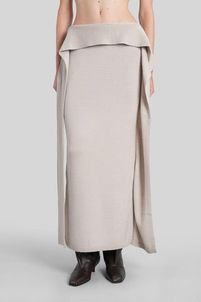 Entire studios Tier Skirt Skirt In Grey Wool