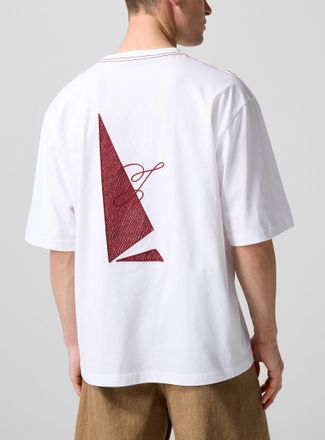 Jacquemus Mens Bateau embroidered T-shirt