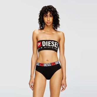 Diesel Bandeau bra with Diesel logo - Bras - Woman - Black