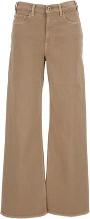 AG - Adriano Goldschmied Wide Jeans - Dames - Loose Fit Jeans - Beige - W24 - Jeans