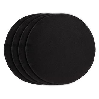 Solino Home Linen Round Placemats - Vesta in Black at Nordstrom, Size Medium