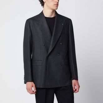 Tagliatore Giacca doppiopetto grigio antracite in lana e cashmere