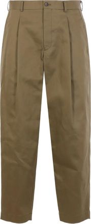 Comme Des Garçons Pantaloni dritti con pieghe - Marrone