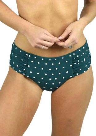 Seafolly Wide Side Retro Bikini Bottom In Aralia Spot