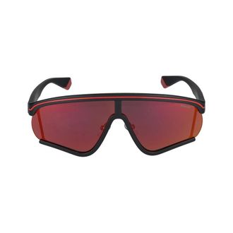 Polaroid Sunglasses, unisex, Multicolor, Size: 68 MM Black Orange Sunglasses Msgm Style