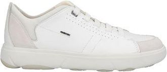 Geox Nebula Y A Low Top Trainers for Women in White Leather with Rubber Sole