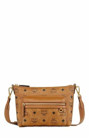 MCM Aren Crossbody in Visetos in Cognac at Nordstrom