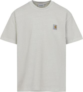 Carhartt Work in Progress Grey Crewneck Logo Patch T-Shirt