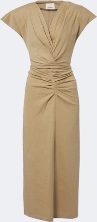 Isabel Marant Nadra gathered cotton jersey midi dress