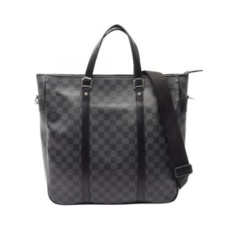 Louis Vuitton Black Coated Canvas Leather Handbag Tote Bag (Pre-Owned)