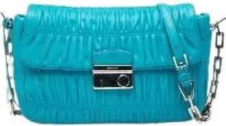Prada Pre-owned Cross Body Bags, female, Blue, Size: ONE SIZE Pre-owned Vintage Cross Body Bag