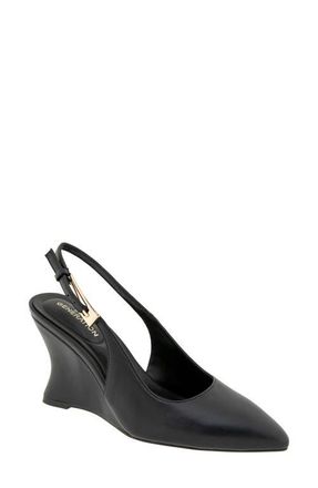 BCBGeneration Xyla Slingback Pointed Toe Wedge Pump in Black at Nordstrom, Size 6.5