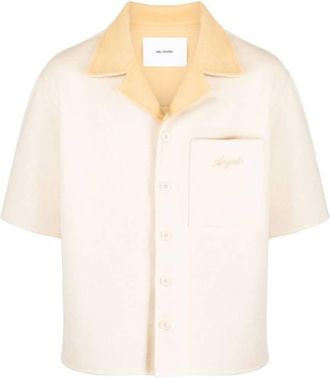 Axel Arigato Double-Faced Wool-Blend Holiday Shirt, Size X-Small