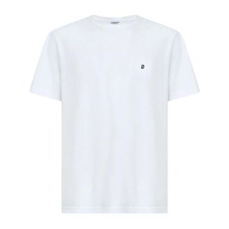 Dondup Tops, Heren, Wit, L, Katoen, T-shirt met ronde hals regular fit in jersey