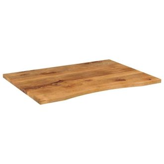 Berkfield Home Desk Top with Curve 110x80x2.5 cm Solid Wood Rough Mango in Brown