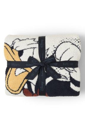 Barefoot Dreams CozyChic Disney Donald Duck Blanket in Cream Multi at Nordstrom