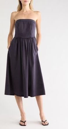 Young Fabulous & Broke Donna Strapless Day Dress in Deep Dusk Pigment at Nordstrom Rack, Size X-Small