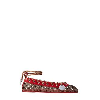 Kiko Kostadinov Ballerinas, female, Red, Size: 11 US Reticella Flats