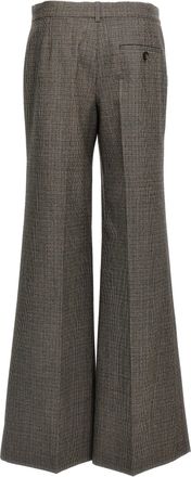 Stella McCartney Micro Houndstooth Wool Trousers - brown