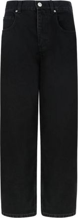 Isabel Marant Straight-Leg Jeans - Dames - Regular Fit Jeans - Zwart - XS - Katoen - Jeans