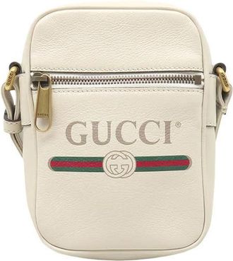 Gucci Pre-owned Gucci Mini Grained Calfskin Logo Crossbody Unisex 3GG3RX5SVYBF0PCQ