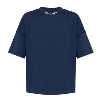 Palm Angels T-Shirts, male, Blue, Size: XS Classic Logo Over T-Shirt