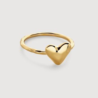 Monica Vinader Gold Heart Stacking Ring