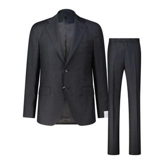 Caruso Kostuums, Heren, Grijs, 3Xl, Wol, Elegant wollen pak Aida