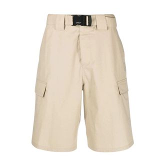 Off-white Beige Cargo Shorts met Afneembare Riem - Dames - Korte Broeken - Beige - L - Katoen - Korte Broeken