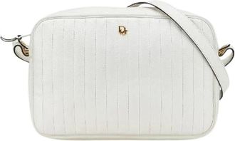 Dior Pre-owned Cross Body Bags, female, White, Size: ONE SIZE Pre-owned Leather Cross Body Bag
