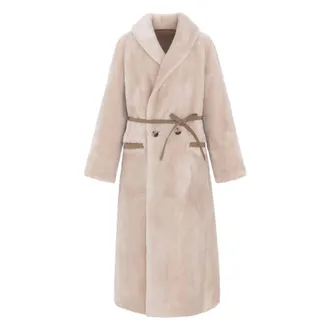 Urban Code Jassen, Dames, Beige, XS, Lange Omkeerbare Jas