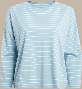 Craghoppers Womens Kielder Crew Neck Long Sleeve Drop Shoulder T-Shirt - Blue - Size: 14