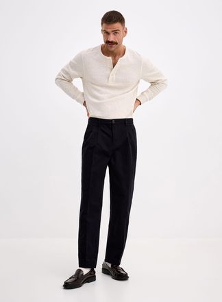 Le 31 Mens Pleated chinos Reykjavik fit - Tapered with pleats