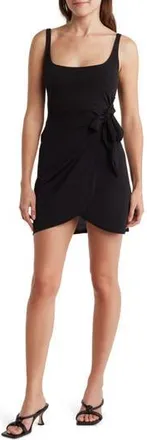 Velvet Torch Side Tie Tank Knit Minidress in Black at Nordstrom Rack, Size X-Small