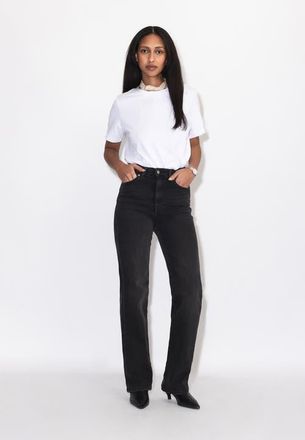 Dr. Denim Moxy High Straight Jeans in Black Mist at Nordstrom, Size X-Small