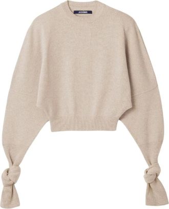 Jacquemus Le Pull Fiocco - - Knitwear - Donna - Beige - M
