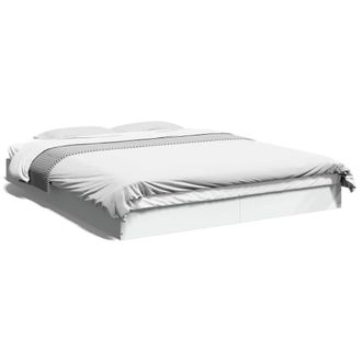 Berkfield Home Bed Frame without Mattress White 160x200 cm Engineered Wood