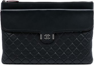 Chanel Tweedekans Grote Gequilted Varkensleren Archi Chic Make-up Tas