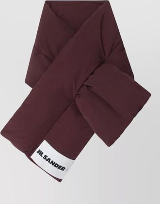 Jil Sander padded rectangular scarf featuring logo detail