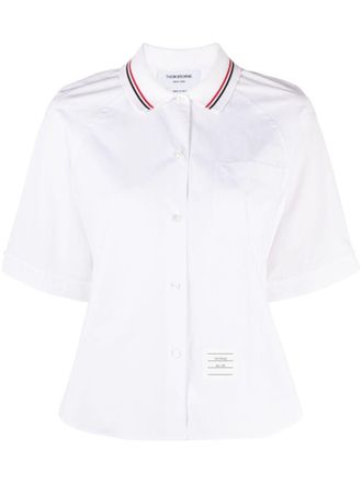 Thom Browne Geplooide blouse - Wit